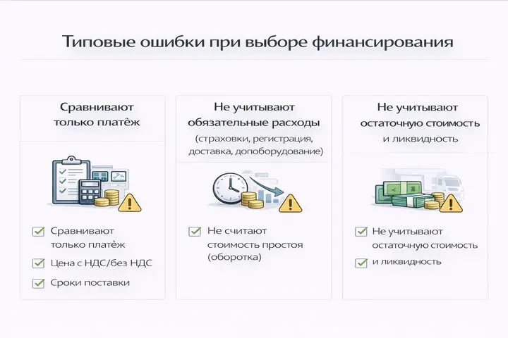 Лизинг, кредит или покупка за свои в 2026: что выгоднее для грузовой техники и спецтехники